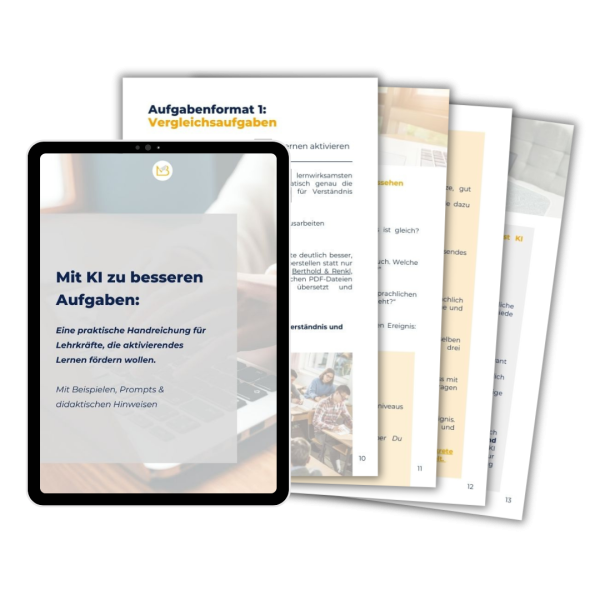 Sechs Formate für Lernaufgaben, die wirklich kognitiv aktivieren und die du leicht mit KI erstellen kannst.